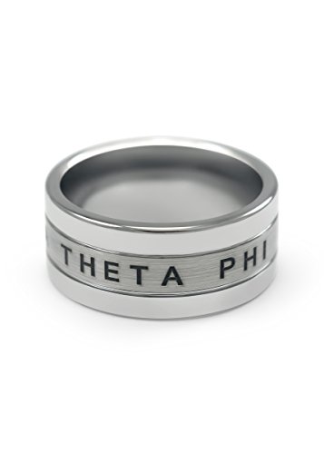 Lambda Theta Phi Fraternity Tungsten Ring with Crest and Founding Year2