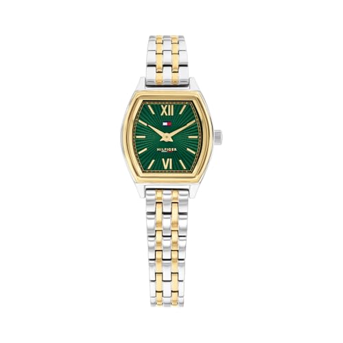 Image of Tommy Hilfiger Norah with Emerald Green Dial Gold Stainless Steel Strap Watch for Women - TH1782907