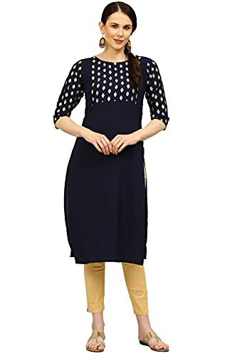 Image of ALC Creation Women's Crepe Printed Straight Kurti