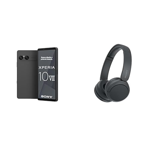 SonyXperia 10 VII – 6.1" 19.5:9 OLED display with 120 Hz, 5,000 mAh battery, 16 mm ultra-wide-angle lens, 3.5 mm audio jack, Android 15, IP65/68, Charcoal Black, + WHCH520