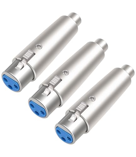 Adaptateur XLR femelle vers RCA femelle robuste en nickel et cuivre