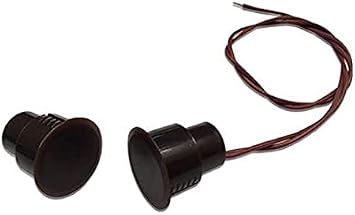 3 pcs Recessed Brown Door Contacts NC Security Alarm Door Window Sensors With Magnetic Reed Switch. These 34 Door Contact Position switches DCS Work with All Access Control and Burglar Alarm Systems