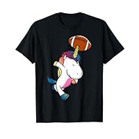 Unicorn Playing Football Sports Funny Unicorn Football T-Shirt