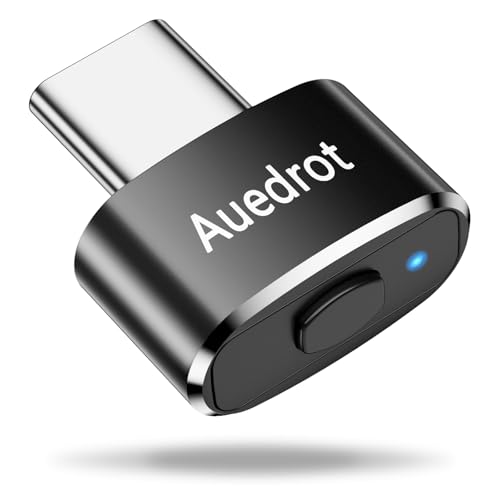 AUEDROT Mouse Jiggler Undetectable USB-C Mouse Mover with Switch Button Automatic Type-C Wiggler with 2 Jiggle Modes Plug & Play Keep Computer/Laptop Awake Black