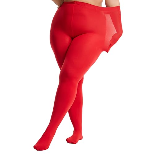 Image of Frola Plus Size Fleece Lined Tights Women Winter Warm Thermal Tights, 11+ Colors High Waisted Opaque Pantyhose