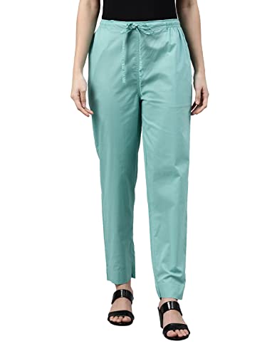 Image of GO COLORS Soft Cotton Pant Full Length for Women| Breathable, Mid Rise