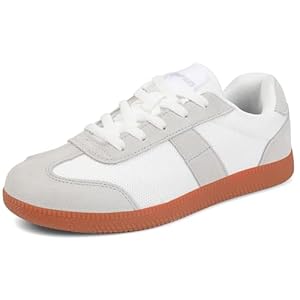 UBFEN Womens Fashion Sneakers Classic Retro Trainers Skate Shoes Casual Comfort Walking Footwear