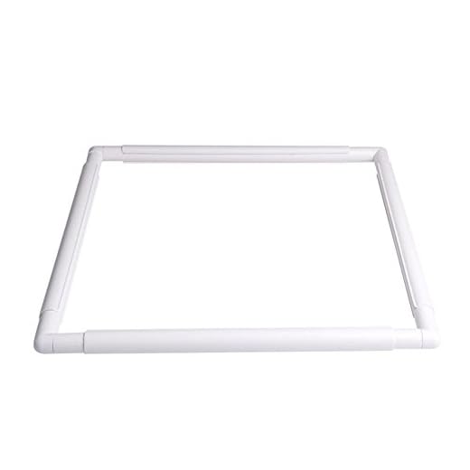 ZKer Square Embroidery Hoop, Plastic Cross Stitch Frame White Cross Stitching Frame Sewing Hoop Handhold Craft Clip Frame Embroidery Snap Frame Hoop DIY Sewing Tools for Cross Stitching Quilting