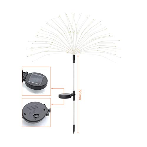 helegeSONG Solar LED Light Outdoor Garden Stake Lights Dandelion Artificial Trees Lights for Christmas Party Decor Wedding Birthday Night Lamp Warm White 150-LED