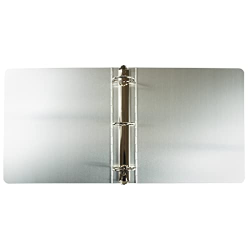 Jam Paper Aluminium 2 Inch Binders - Silver Aluminum 3 Ring Binder - Sold Individually #TOP1