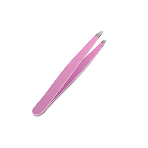 Y&R Direct Professional Stainless Steel Slant Tip Tweezer, Precision Eyebrow Tweezers For Your Daily Beauty Routine (pink)