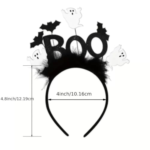 Women Ghost Costume 4 PCS Halloween Costumes 2026 Glow in Dark Poncho with Headband Stripe Tights and Bucket - image 3