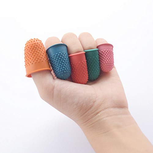 STOBOK Dedo De Silicone Protetores de Dedo Pontas Do Dedo de Borracha Pads Grips Dedo Mangas Dedo De