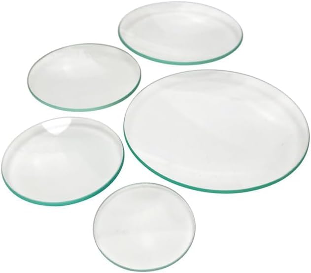 Labor-Uhrengläser mit gebogenem Design, transparent, verdickte Becherabdeckungen und Verdunstungsschalen, 200 mm, 10 Stück