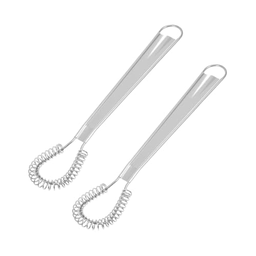 UKCOCO 2 piezas Batidor Manual de Huevos Inoxidable Varillas para y Utensilio Doméstico Resistente y Fácil de Usar para Cocina y Repostería