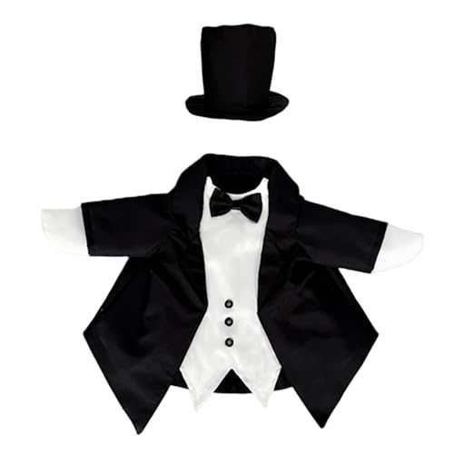 Costume d'oie et smoking formel avec chapeau haut de forme blanc pour décoration de mariage