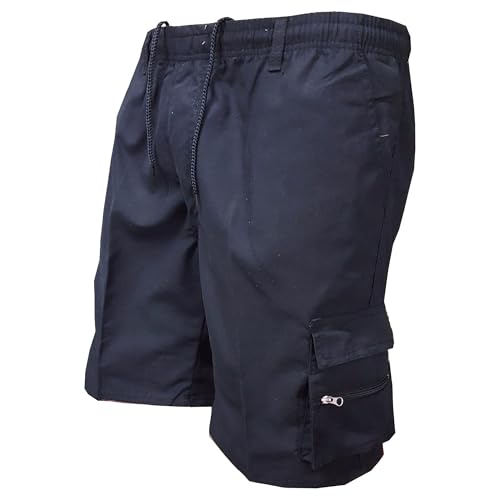 Short de voyage pour homme léger à taille élastique et poches zippées