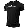 GYMTIER Never Stop Lifting Men's Gym T-Shirt Bodybuilding Training Workout Lifting Top Clothing, Black, L #3