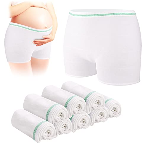 Carer Culottes de maternité, 8 pièces Culottes sans Couture à Haute Taille et Haute Élasticité pour Grossesse Post-Partum Césarienne Incontinence