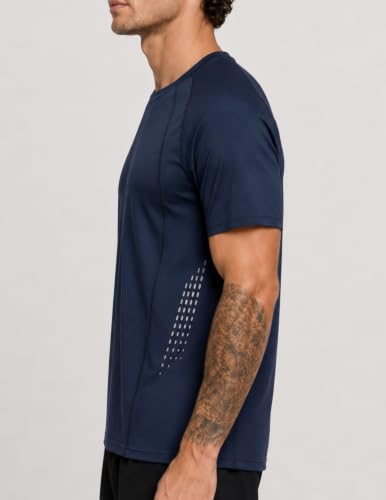 Image of 5 Pack Men's Active Quick Dry Crew Neck T Shirts | Athletic Running Gym Workout Short Sleeve Tee Tops Bulk