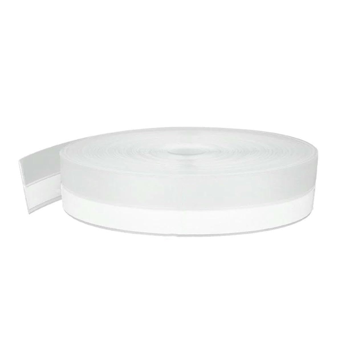 Silicone Weather Stripping Seal Door Tape, Weatherproof Soundproof for Door Frame or Window Bathroom Shower Glass Gaps-Clear 25mmx10m