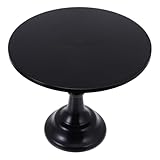 MUCKLILY Schwarzer Tortenständer aus Metall Großer Dessert und Hochzeitstortenhalter 30X30X27cm Stabiler Back und Präsentationsständer Im Europäischen Stil