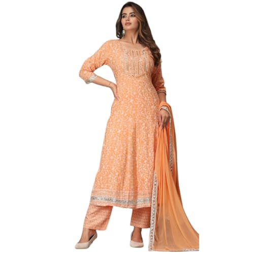 TWIN FEET Rayon Anarkali Indian Kurti For Women Summer Dress