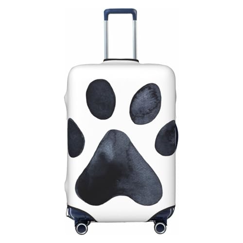 Elastic Luggage Cover Anti Scratch Dirt Covers, Dog Pawprint Animal Paw Graphic Travel Luggage Cover Suitcase Protector Fits 31-32 Inch Luggage