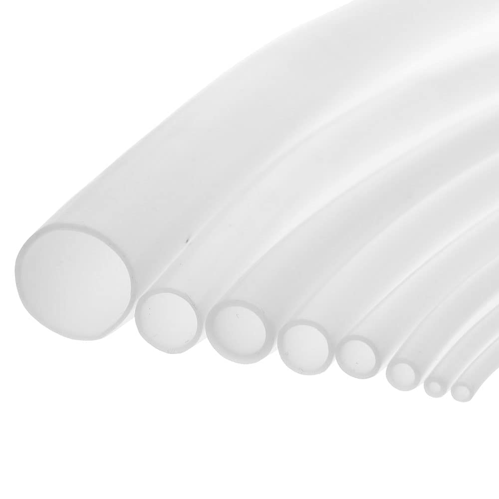 Tube en téflon PTFE (tuyau en PTFE 8 mm x 10 mm) 5 m – Tuyau PTFE pur granulés PTFE – Convient pour -70 °C à 260 °C – Résistant aux produits chimiques – Très faible coefficient de frottement