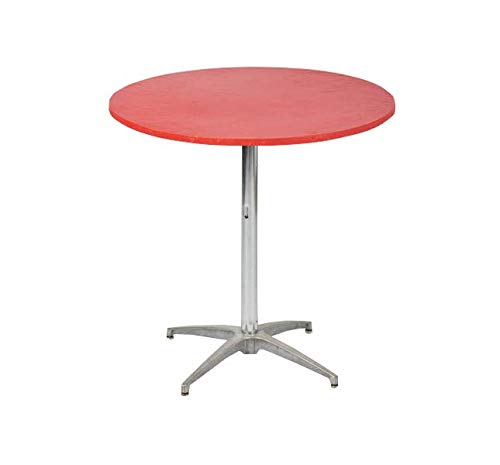 Kwik-Covers36" Round Fitted Plastic Table Covers, Bundle of 5 (Red)