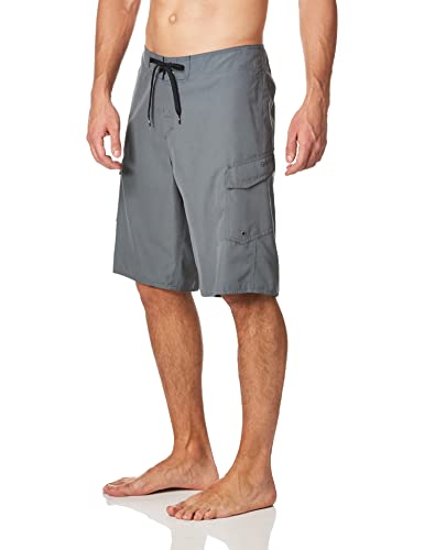 Quiksilver mens Manic 22 Inch Length Cargo Pocket Boardshort Swim Trunks, Iron Gate, 29 US2