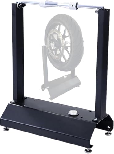 MOTOOS Motorcycle Wheel Balancing Stand Universal Tire Balancer, Black (with Bubble)