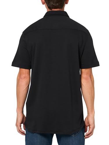 KARL LAGERFELD Men's Button Front Collared Chest Pocket Woven Dress2