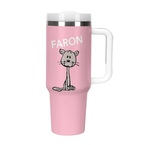 スヌーピー ファーロン タンブラー 水筒 ドリンクカップ ウォーターボトル 大容量 ストロー 車用 蓋付き 取っ手付き 保温 保冷 直飲み ステンレス 持ち運び 真空断熱 40オンス 1180m?