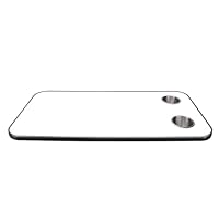 Yechiry RV -Tischplatte Massivholz RV Tischplatte mit Edelstahlbechern, Boots -Yacht -Wohnmobil -Deck 800x400 Mm, für die Freizeitaktivitäten für die Freizeit (White)