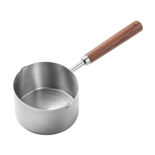 Folpus Olla pequeña para Calentar Aceite, con asa cómoda, de Acero Inoxidable, Multiusos, para Leche, Huevos, para Cocina