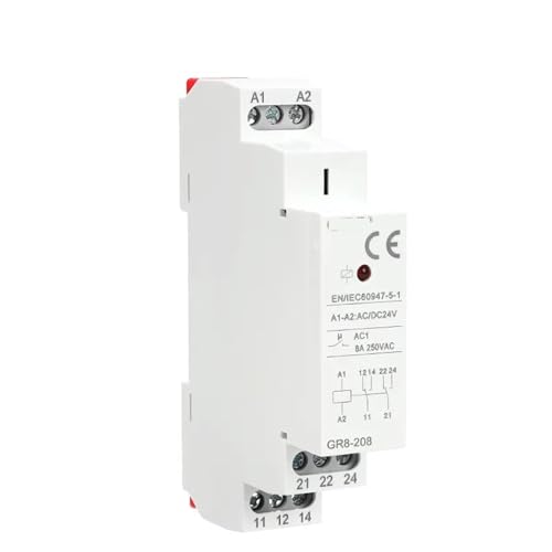 Relé intermedio modular carril Din interruptor auxiliar GR8 ACDC 48V 16A 2
