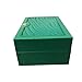 Imagen de ROUREOX Caja Reloj Mujer Cuero Verde Estuche Madera Individual Almacenamiento Cojín Suave Joyas para Rolex Submariner