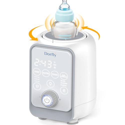 Image of Dorfly Swirlable Baby Bottle Warmer 3 Mins Fast Bottle Warmer 9 in 1 Bottle Warmer for Breastmilk & Formula Accurate Tempertature Control Milk Warmer for Baby with Night Light for Bedroom