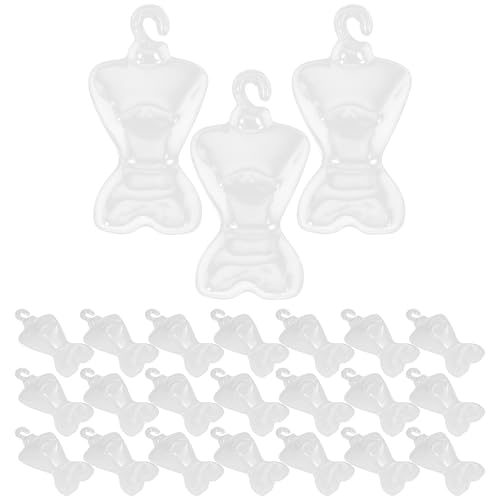 Ciieeo 300 Pcs Transparent Coat Hanger Doll Form Hanger Doll Clothes Hanger Doll Display Stand Mannequin Hanger Doll House Hangers Doll Dress Supports Wardrobe Child Chic Plastic