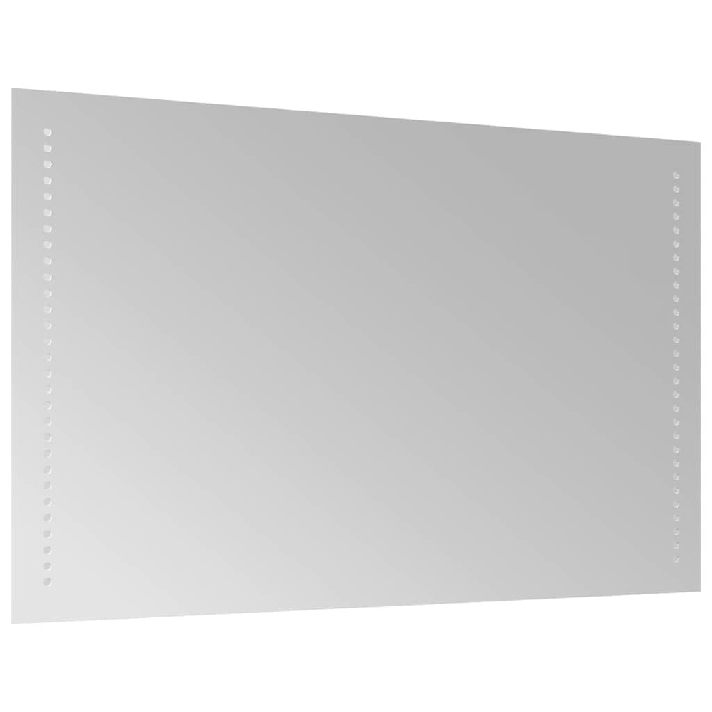 Lustro łazienkowe LED, 80 x 50 cm, wodoszczelne, IP65, interfejs USB, grubość 4 mm, kabel 1,5 m, łącznie z hakami do oświetlenia łazienki i lustra kosmetycznego