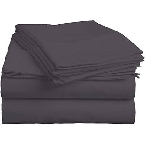 4 Pcs Sleeper Sofa Sheet Set Brushed Microfiber Twin Size (36"x72"), Sofa Bedsheets Easily Fits Upto 6" Inches Drop Length - Dark Grey Solid Cover