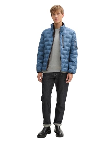 TOM TAILOR Hybrid Weste mit Abnehmbarer Kapuze, Black, M – Ansicht 4