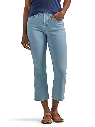 Lee Women's Ultra Lux Mid-Rise Demi Boot Crop Capri Jean