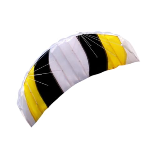 YIJU Two Line Stunt Kite with Reel Set, Easy to Fly, Outdoor Parafoil Kite for Children Adults, Yellow