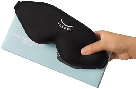 GLOWCO 3D Sleep Mask, Contoured Eye Mask for Sleeping – 100% Blackout, Zero Pressure, Adjustable Strap, Light Blocking Eye Cover for Side Sleepers & Back Sleepers, Travel, Men and Women