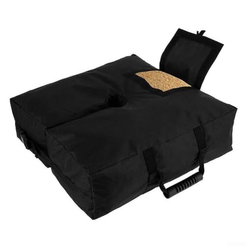 Vilgftyiet Base de saco de arena de tela Oxford resistente para estabilidad de sombrilla de patio, bolsa de peso extraíble que proporciona resistencia al viento, diseño cuadrado portátil para jardín