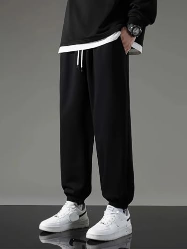 Image of dockstreet Mens Baggy fit Jogger /Sweatpants /Gym Gear, Trouser, Loose Home Relaxed Pants