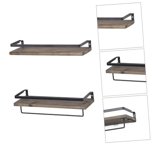 Support de Rangement Mural Compact avec Planches Épaisses en Bois Massif Résistant