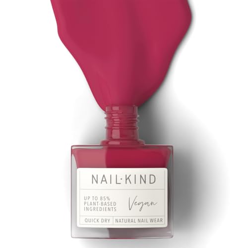 Dark Purple Nail Polish Plum Passion 8ml Vegan Nail Varnish – Quick Drying Long Lasting Chip Resistant Manicure, Low Chemical Formula, PETA & Halal Certified, High Shine Finish, NailKind - Image 4